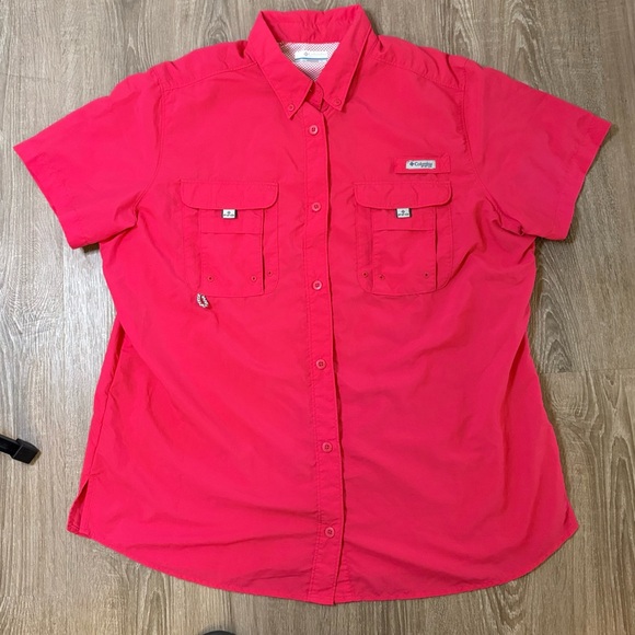 Columbia PFG Bonehead Fishing Shirt Women XL Preppy Vacation Fishing Camping - Picture 1 of 10